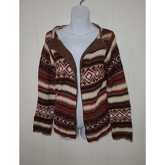 Boston Proper Open Cardigan Sweater Womens Small Alpaca Wool Blend Fall Winter - Picture 2 of 12